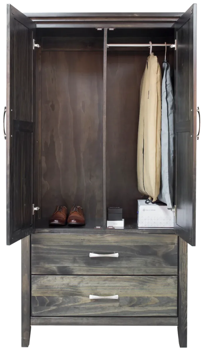 scarlett solid wood armoire by Mako Wood Furniture