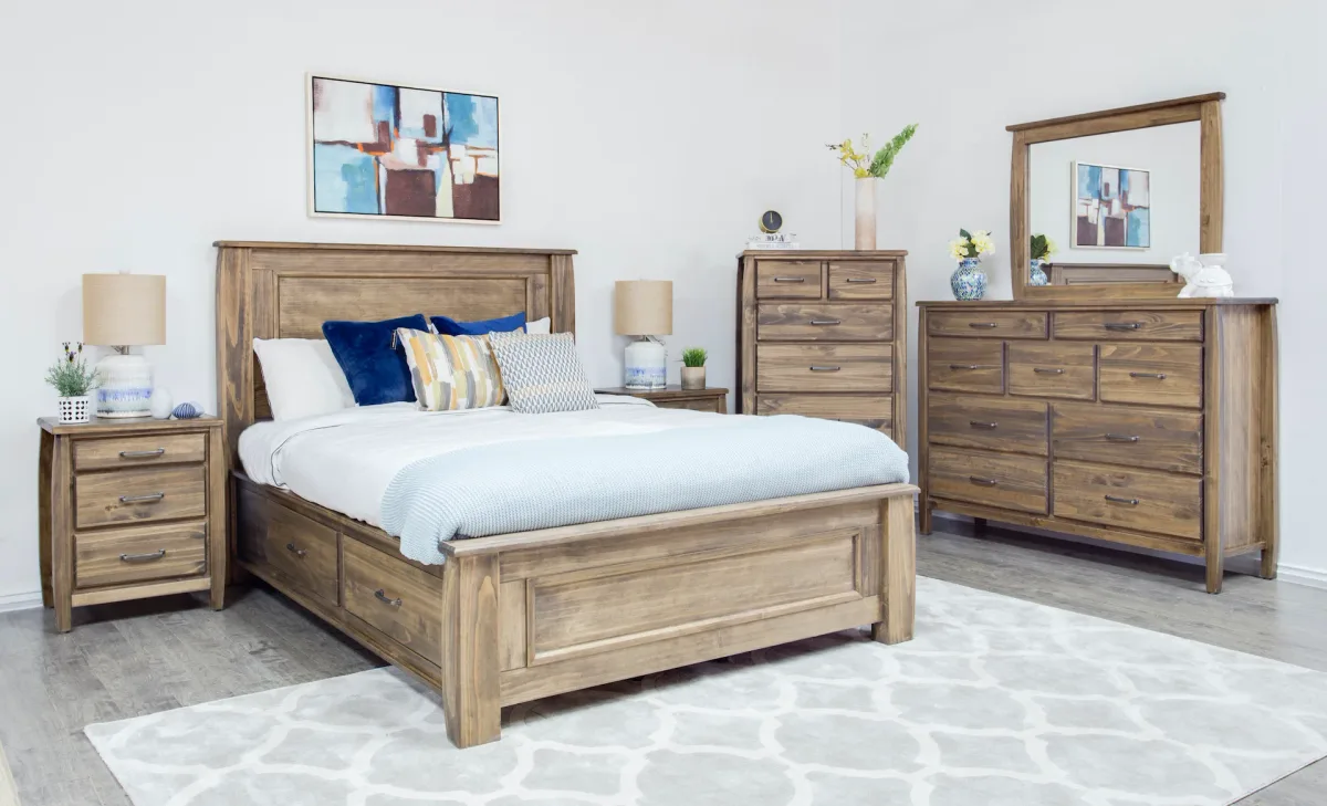 Tofino solid wood bedroom suite King Queen Double  by Mako wood furniture