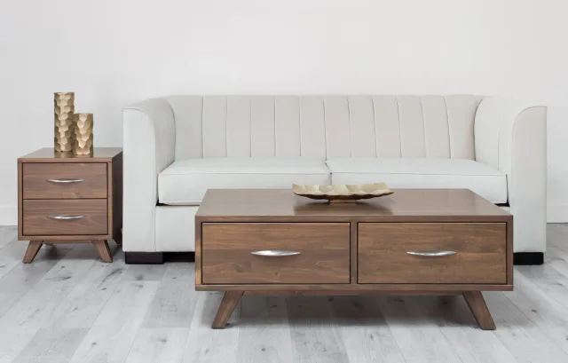 Brandon solid wood coffee and end table by Mako Wood Furniture