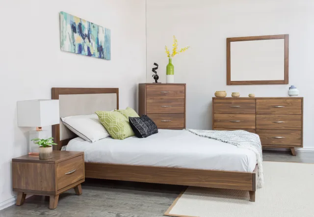 brandon solid wood very modern looking bedroom suite queen double king by Mako Wood Furniture