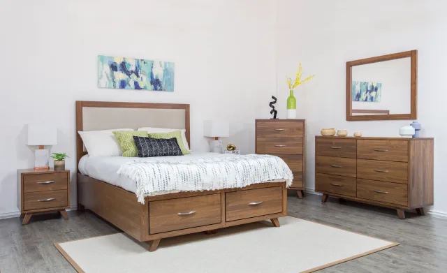 brandon front storage bedroom suite  by Mako wood furniture