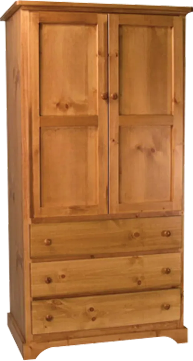 polo large armoire solid pine wood by Mako Wood Furniture