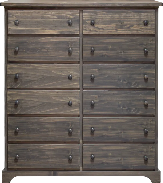 Polo solid wood 12 drawer dresser  by Mako wood furniture