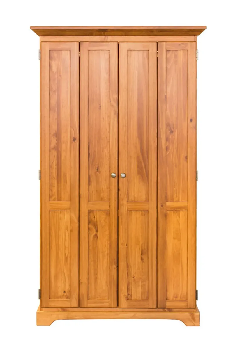 Polo solid wood bifold armoire by Mako wood furniture