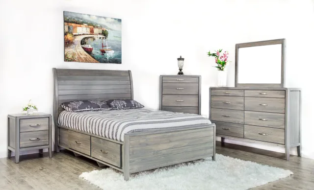 Sage solid wood bedroom suite  queen king double by Mako wood furniture