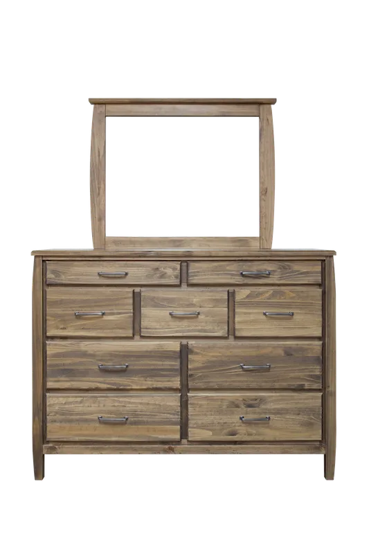 Tofino solid wood mule Dresser and mirror  by Mako wood furniture