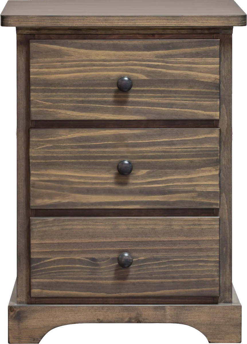 polo solid wood 3 drawer night stand  by Mako wood furniture
