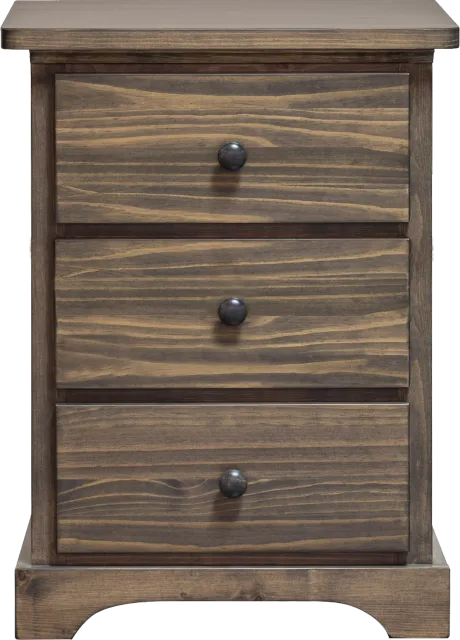 polo solid wood 3 drawer night stand  by Mako wood furniture