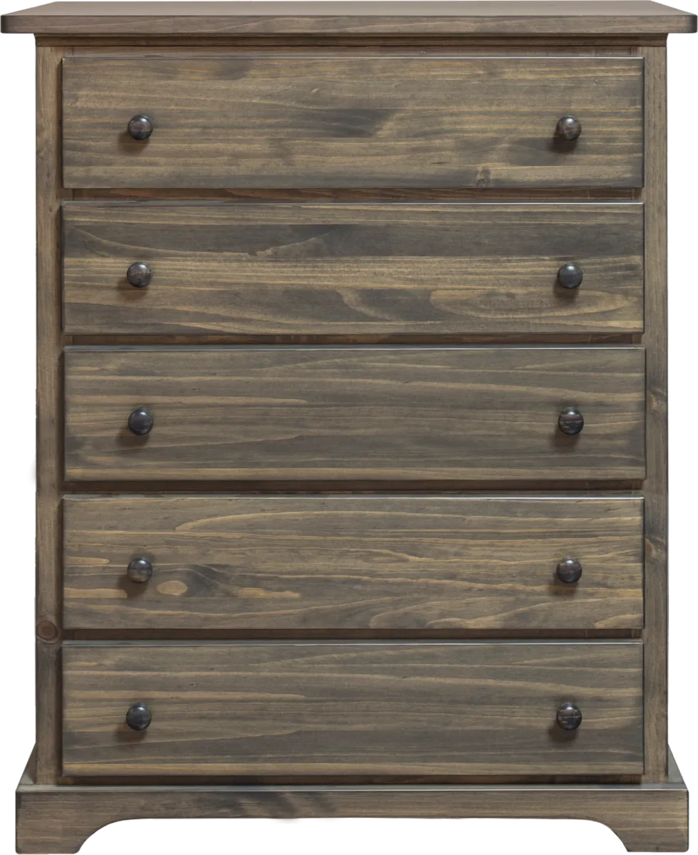 polo solid wood 5 drawer wide chest by Mako wood furniture