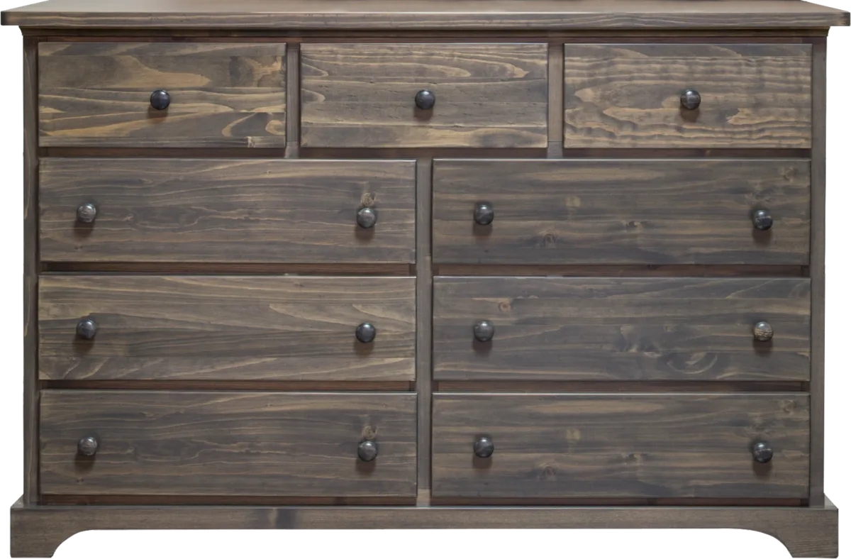 polo solid wood 9 drawer dresser  by Mako wood furniture