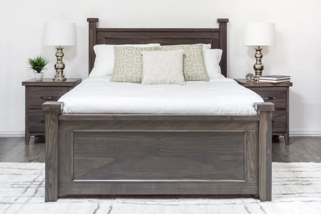 natalie solid pine bed with storage queen king double  by mako wood furniture