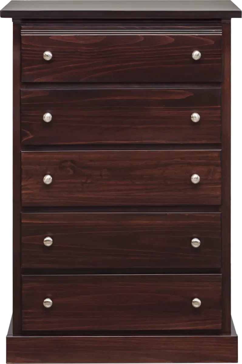 Decora Solid pine five drawers chest by Mako Wood Furniture