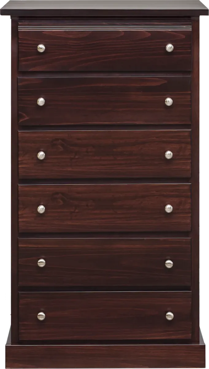 decora solid pine six drawer chest by mako wood furniture