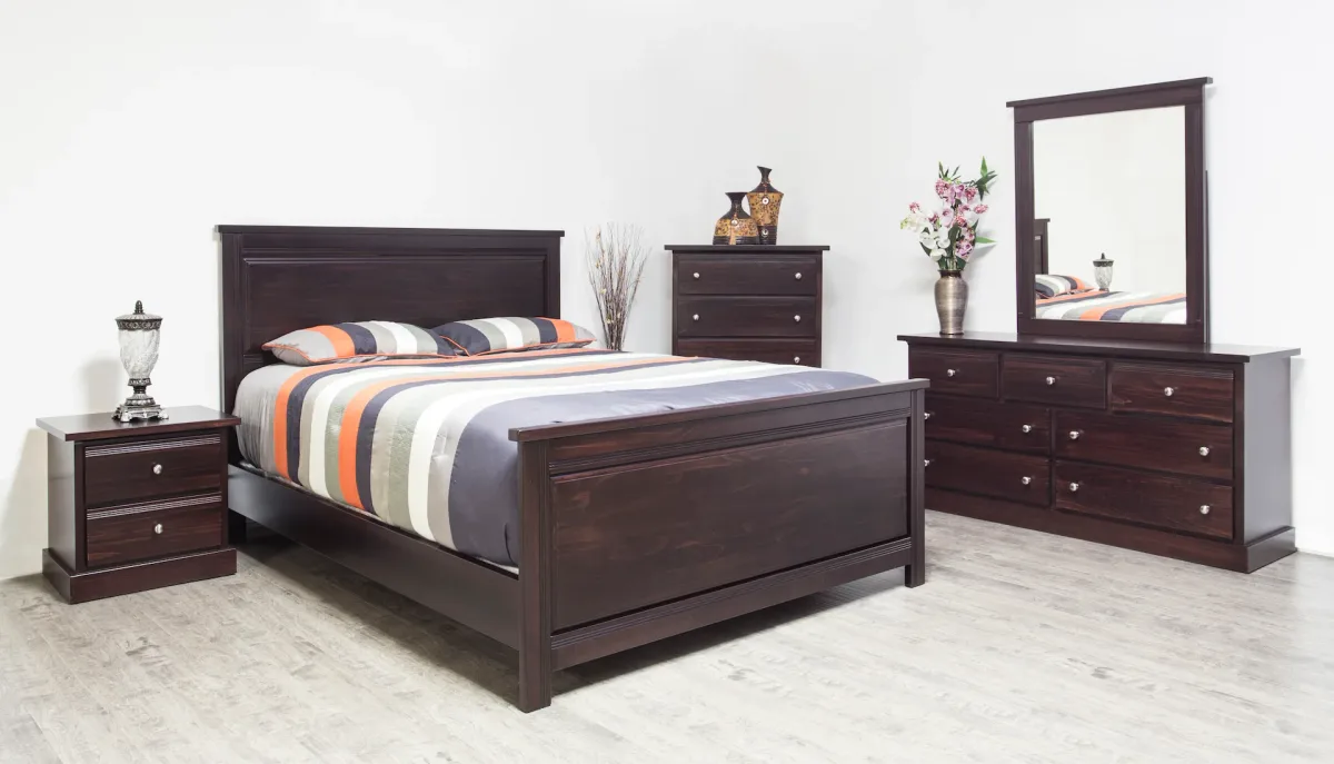Decora solid pine bedroom suite queen king double by by Mako Wood Furniture