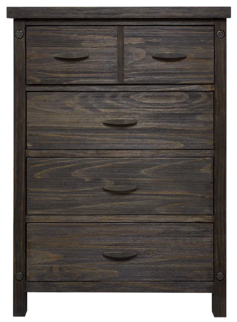 Adam wire brushed solid wood chest by Mako Wood Furniture