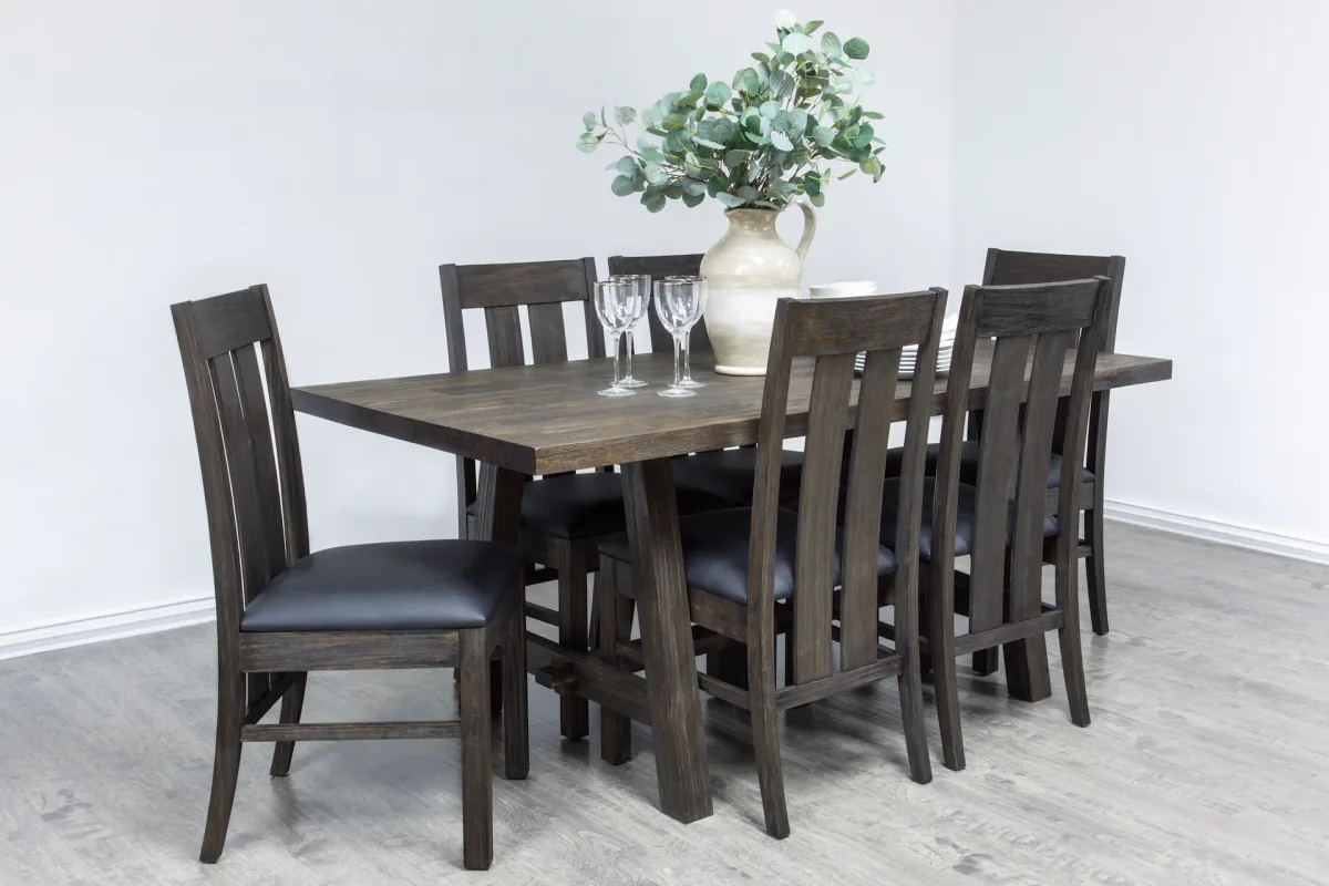Adam solid pine dining table set