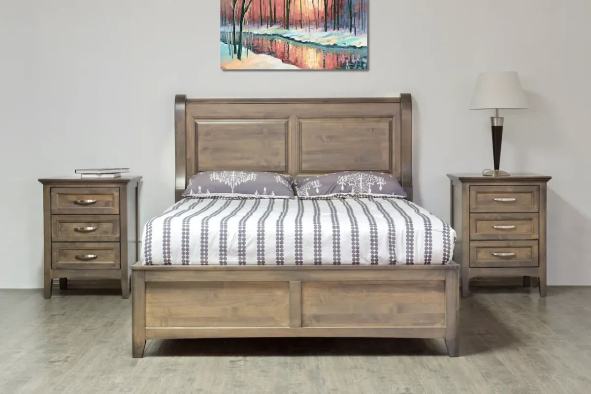 Framhouse sleigh bed queen double king by Mako
