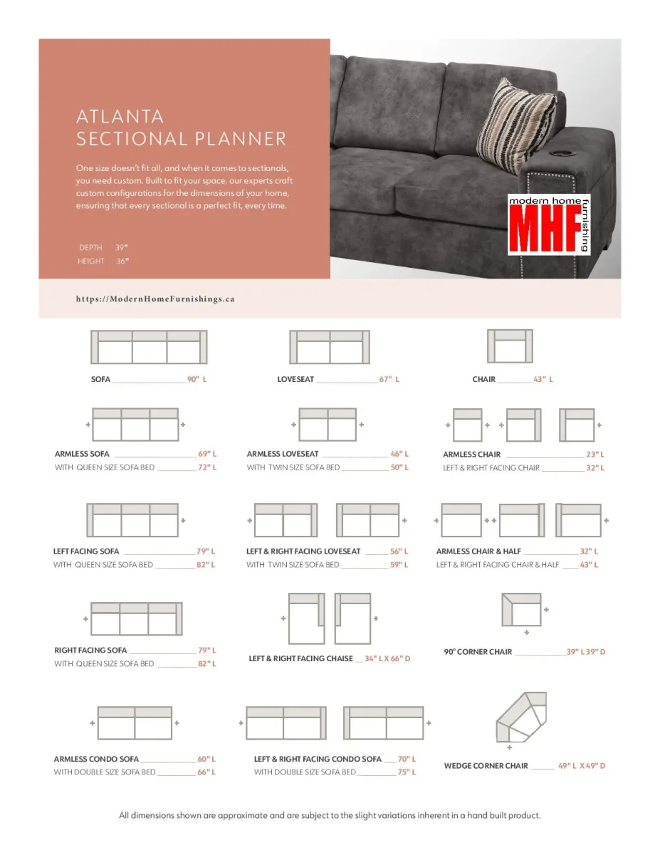 ATLANTA Sectional Planner by cloud couches