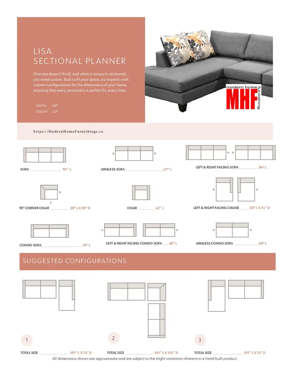 LISA Sectional Planner by Cloud Couches
