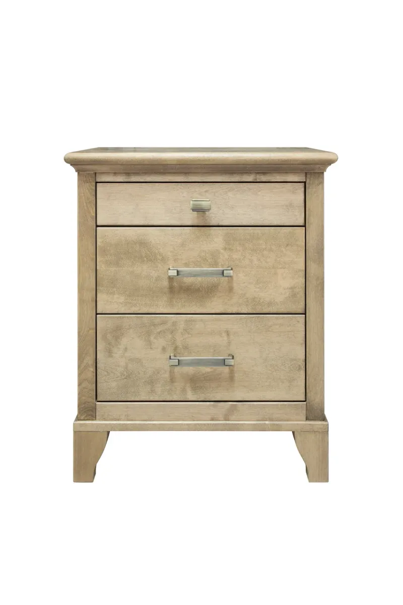megan solid maple night table  by mako wood furniture