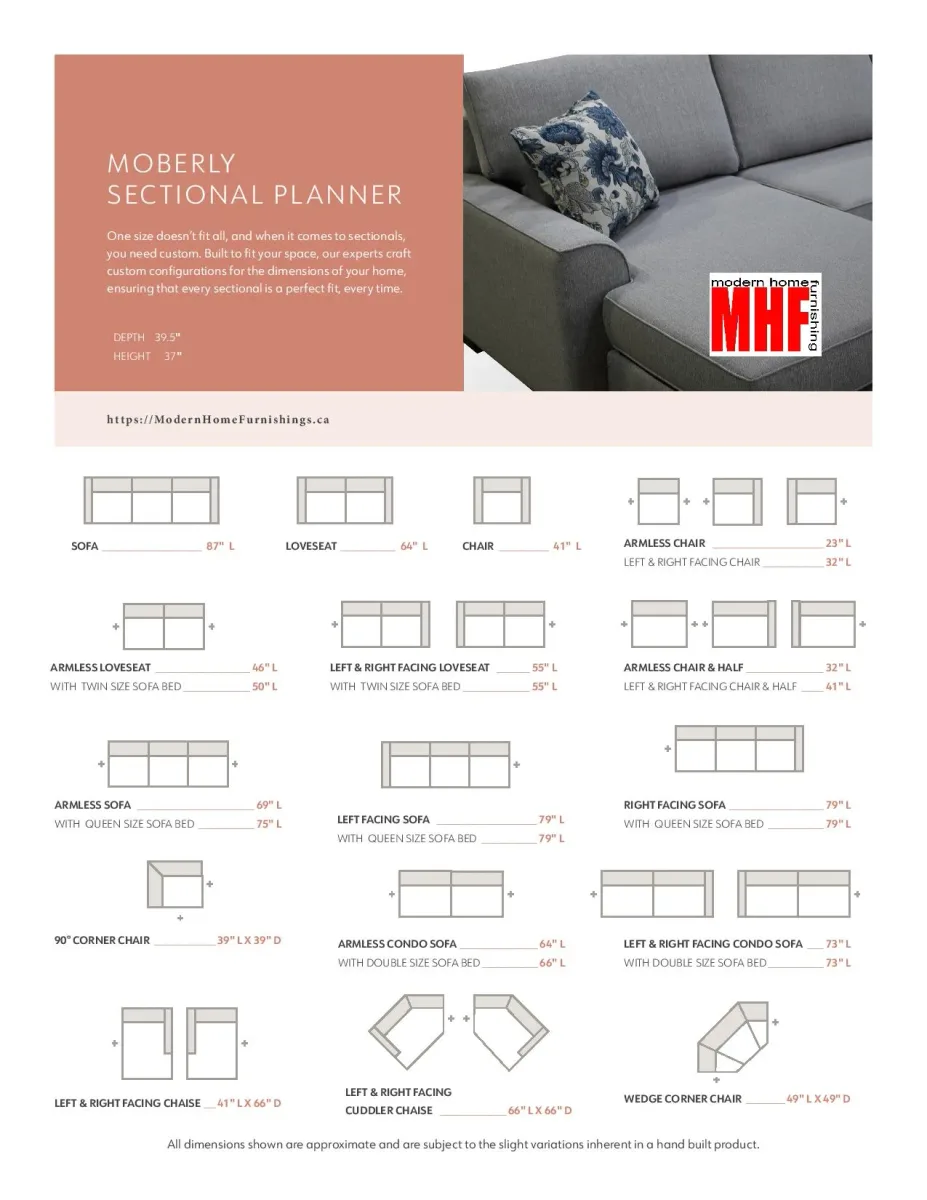 MOBERLY Sectional Planner- Elite Sofa Designs