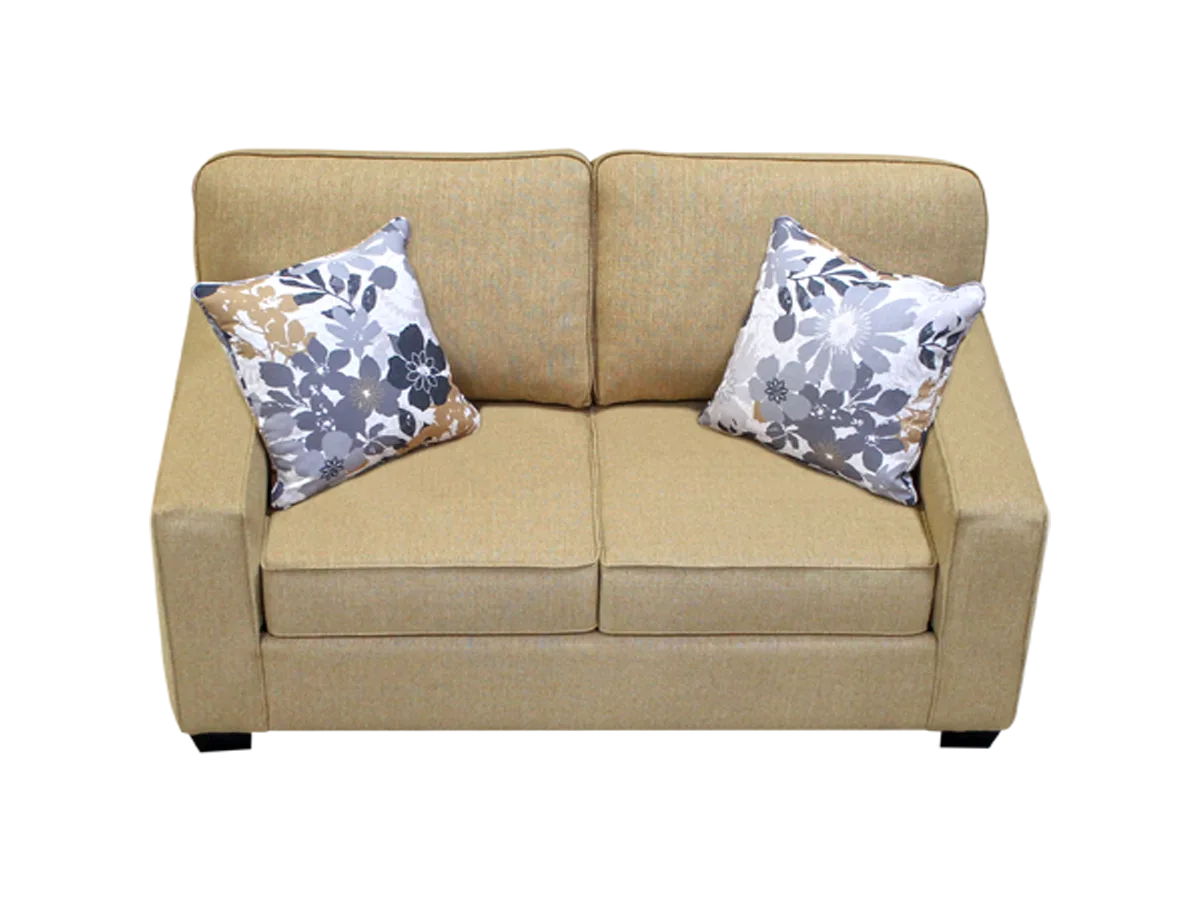Mission square arm loose back love seat