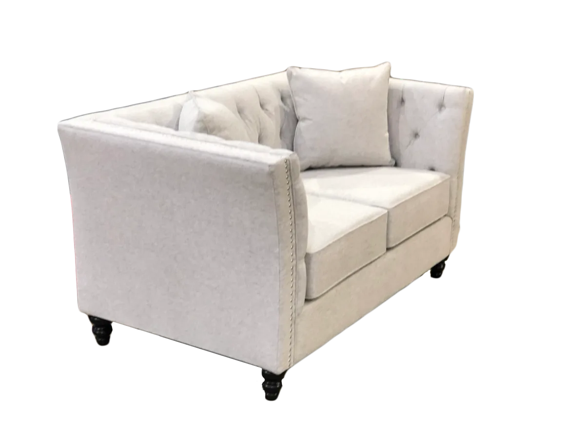 lexi diamond tufted back and arm loveseat by Elite sofa designs