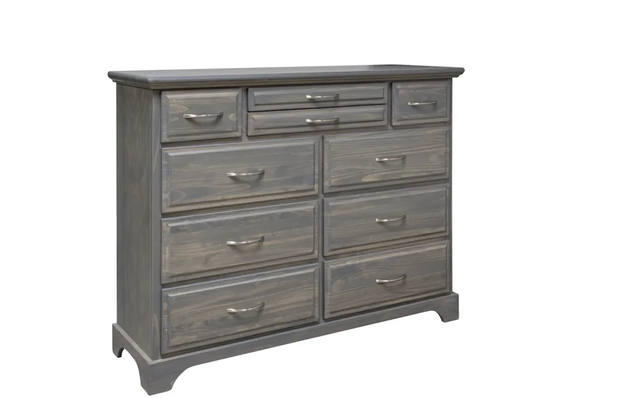 Solid wood symphony 10 drawers dresser with pencil drawers by Mako