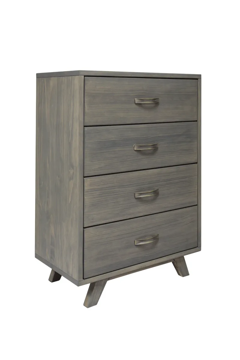 Metro deep drawers chest in Gray finish