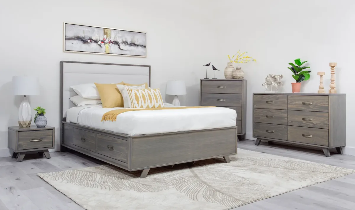 Metro bedroom suite in Gray finish