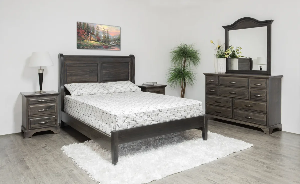 Porter low profile bed with Sleigh headboard