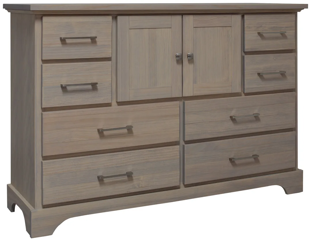 Solid wood eight drawers and two doors dresser