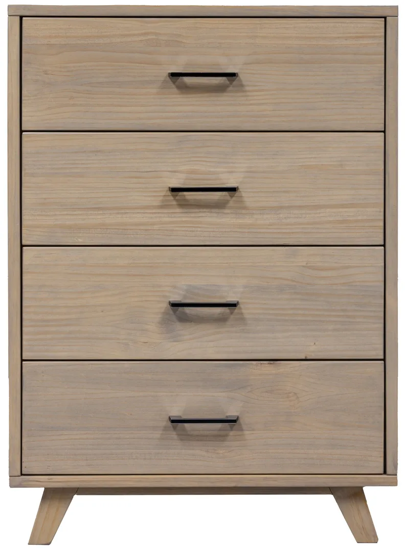 Belmont solid wood deep drawer chest by Mako Wood Furniture