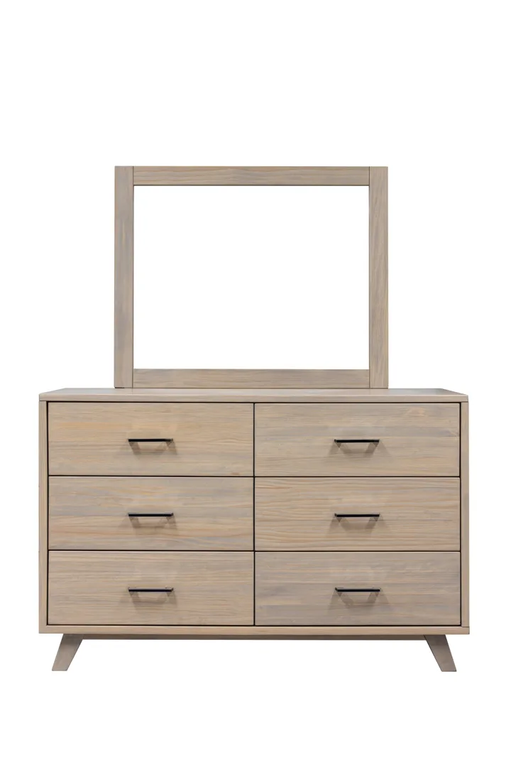 Saltstone deep six drawers dresser with Mirror