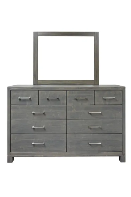 delta solid maple dresser and mirror by Mako Wood Furniture