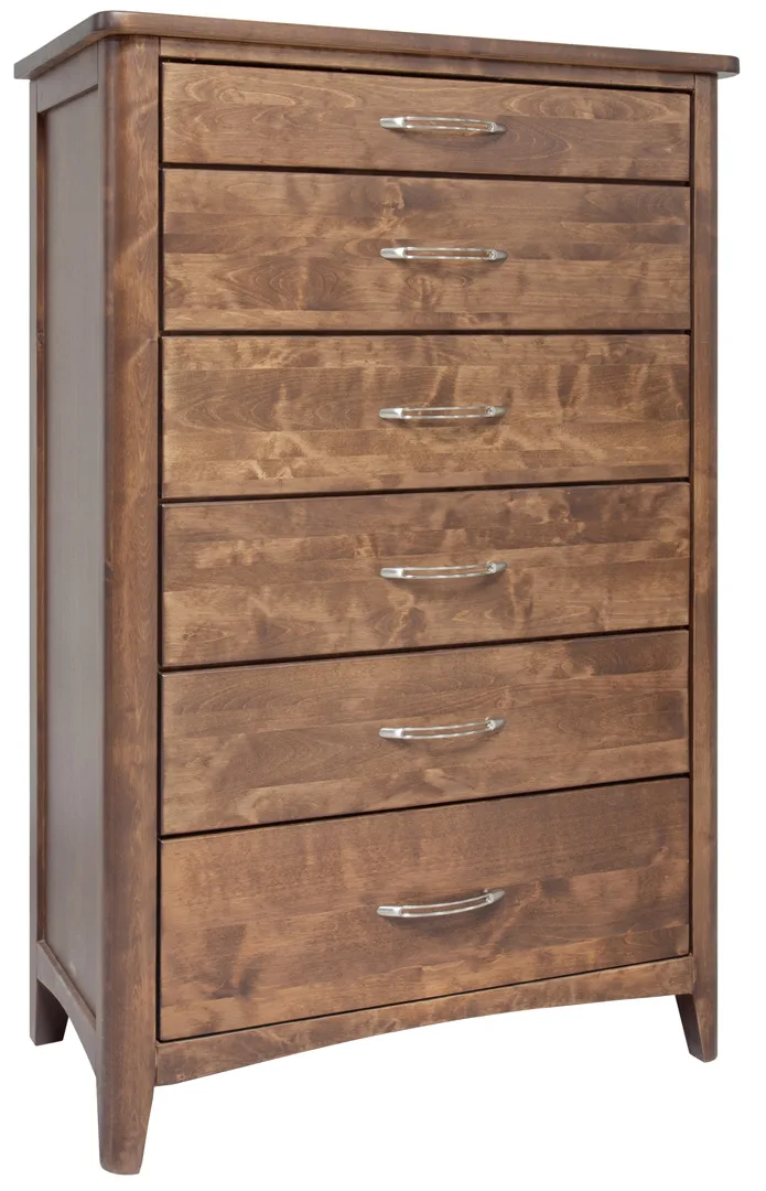 Solid maple saffron six drawers chest with deep drawers