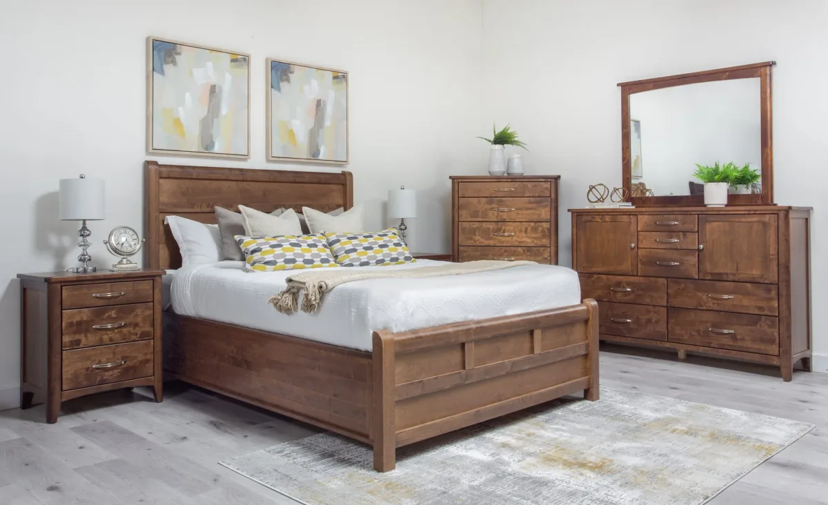 Solid maple Saffron bedroom set by Mako Wood
