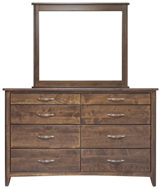 Whistler eight deep drawers dresser with mirror by Mako Wood Furniture