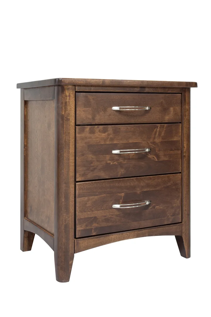 Solid maple night table by Mako