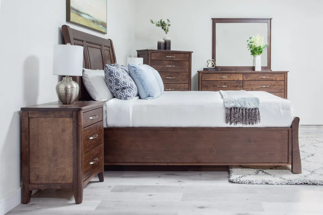 Solid maple Whistler bedroom set made in Canada by Mako