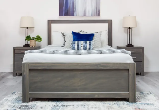 Delta solid maple bed queen king double by Mako Wood Furniture