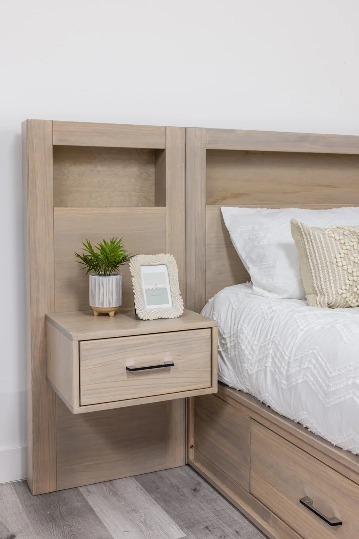 Solid wood floating night tables by mako wood