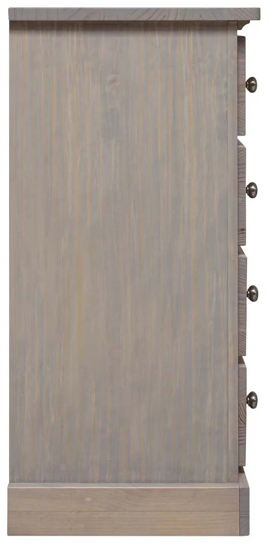 1300-29 solid pine 4 drawers chest side view