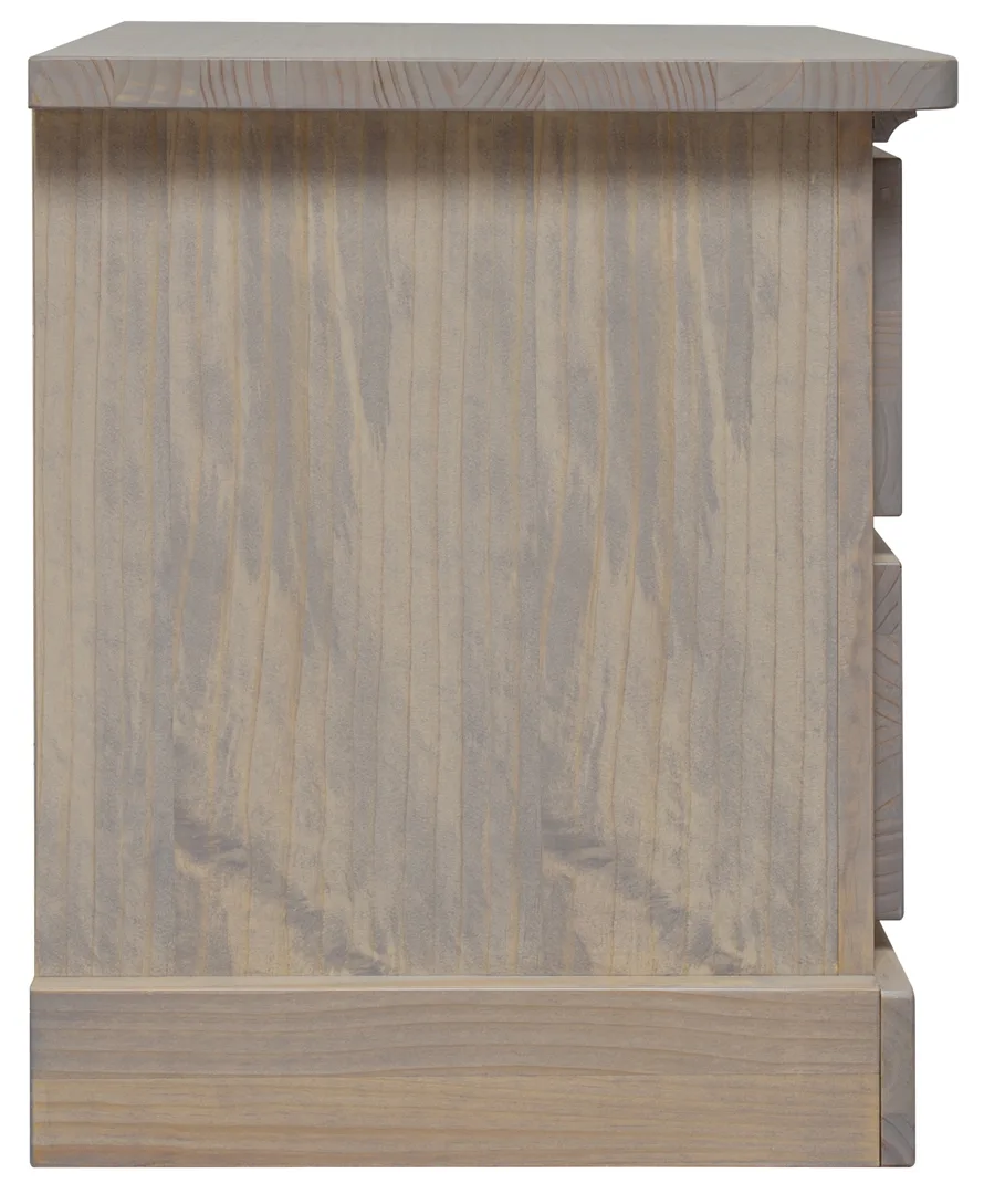 1300-60 Pine two dtawers Night table side view
