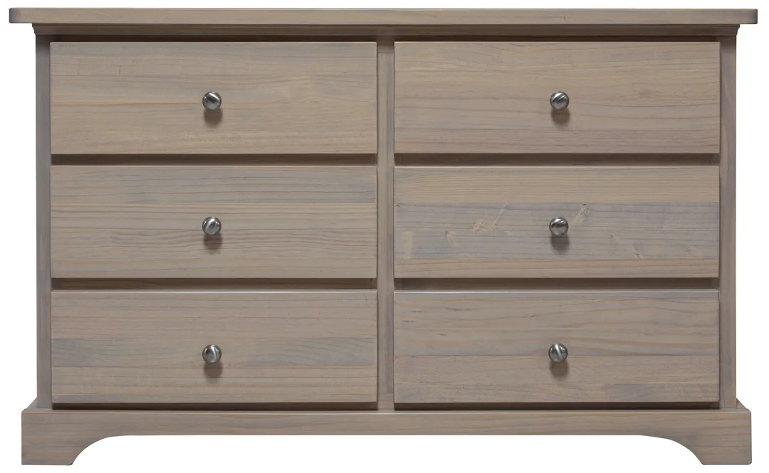 1300-6000-30 Pine 6 drawers dresser by Mako wood