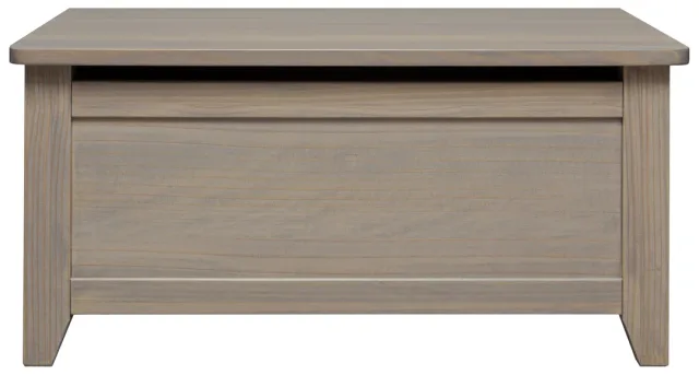 38" wide solid wood blanket box by Mako Wood Furniture